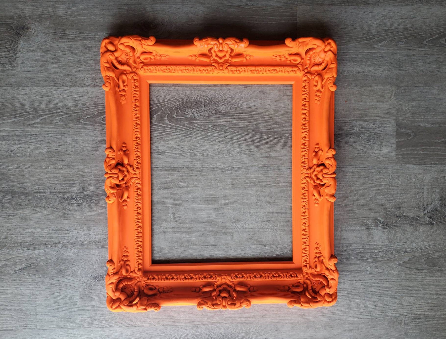 16x20 Orange Picture Frame, Baroque Frame, Colorful Frame, Original Frame, Art Ideas