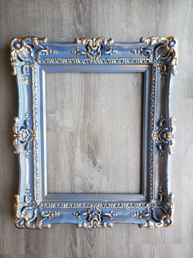 11x14 Vintage Shabby Chic Picture Frame, Traditional Artistic Frame, Colorful
