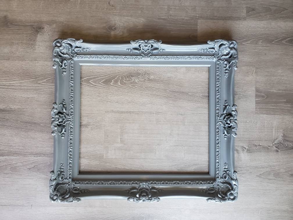 20x24 Ornate Gray Frame, Classic Photo Frame, Fancy Colonial Style