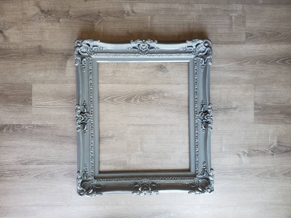 20x24 Ornate Gray Frame, Classic Photo Frame, Fancy Colonial Style