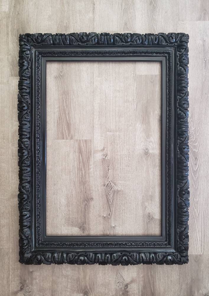 24x36 Black Ornate Frame, Elegant Wall Baroque Frame for canvas, Print, Photography, Picture, Art, Birthday Gifts, Home Accents