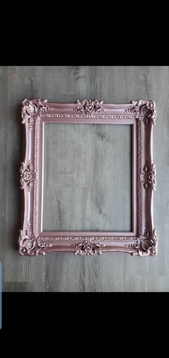 20x24 Pink Picture Frame, Decorative Baroque Original Style Baby Frames