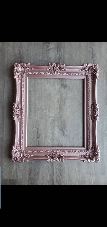 20x24 Pink Picture Frame, Decorative Baroque Original Style Baby Frames