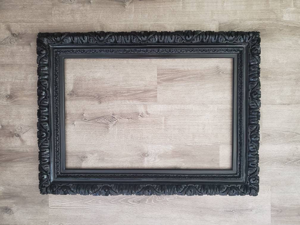 24x36 Black Ornate Frame, Elegant Wall Baroque Frame for canvas, Print, Photography, Picture, Art, Birthday Gifts, Home Accents