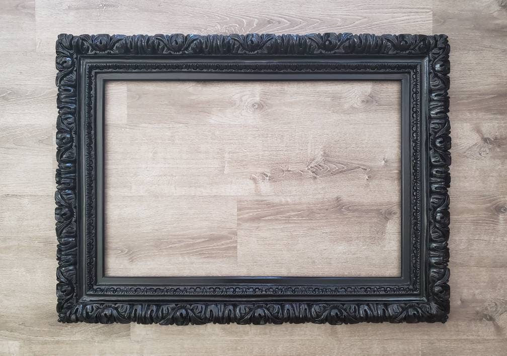 24x36 Black Ornate Frame, Elegant Wall Baroque Frame for canvas, Print, Photography, Picture, Art, Birthday Gifts, Home Accents