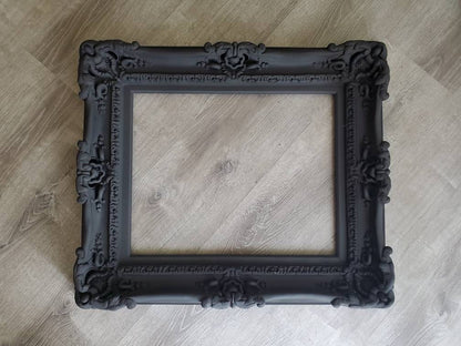 16x20 Matte Black Picture Frames, Gothic Frame, Baroque French Frame, Ornate Mirror