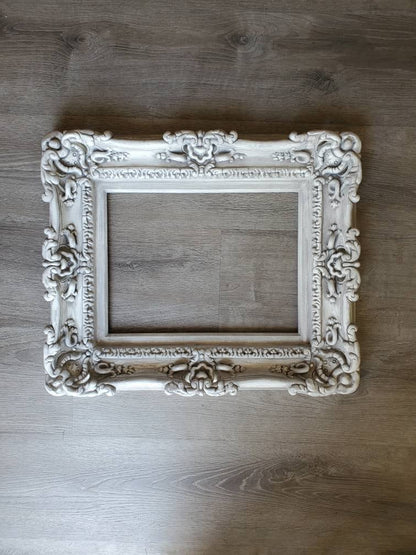 12x16 Vintage Distressed Picture Frame, Baroque Fancy Photo Frame, Wedding Frame