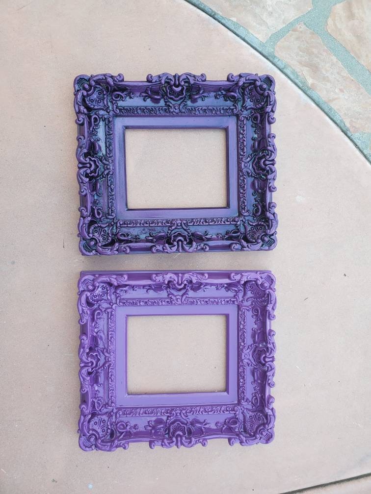 8.5x11 Vintage Purple Picture Frame, Traditional Frame, Colonial Frame, Photography Frame