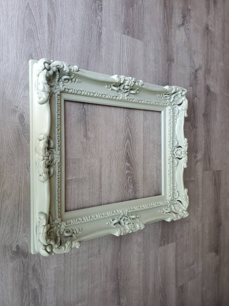 16x20 Green Picture Frame, Shabby Chic Photo Frame, Cottage Chic Style, Classic