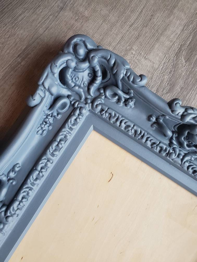 12x16 Charcoal Blue Picture Frame, Traditional Ornate Baroque Frame, Photography Ideas