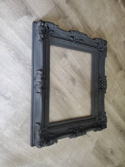 16x20 Matte Black Picture Frames, Gothic Frame, Baroque French Frame, Ornate Mirror