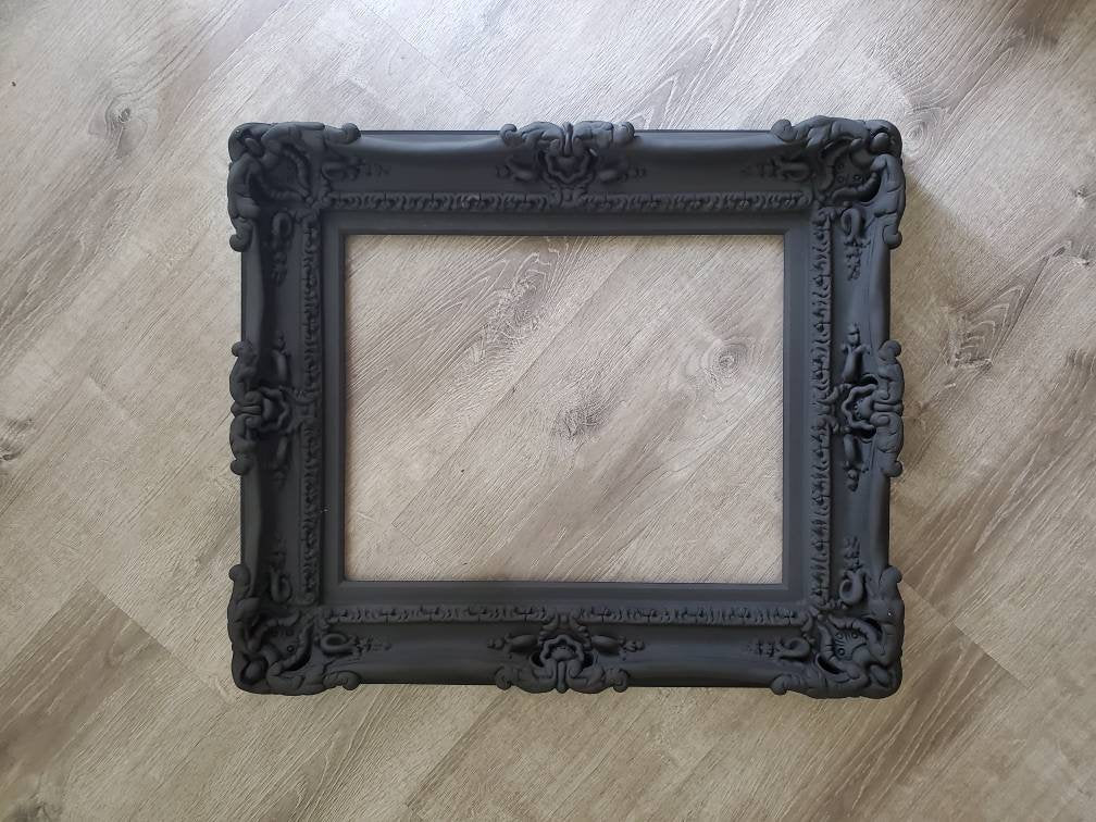 16x20 Matte Black Picture Frames, Gothic Frame, Baroque French Frame, Ornate Mirror