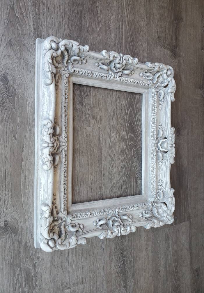 11x14 Vintage Distressed Picture Frame, French Ornate Frame, Wedding Frame