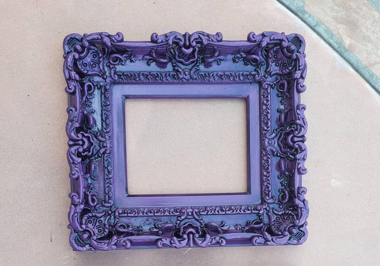 8.5x11 Vintage Purple Picture Frame, Traditional Frame, Colonial Frame, Photography Frame