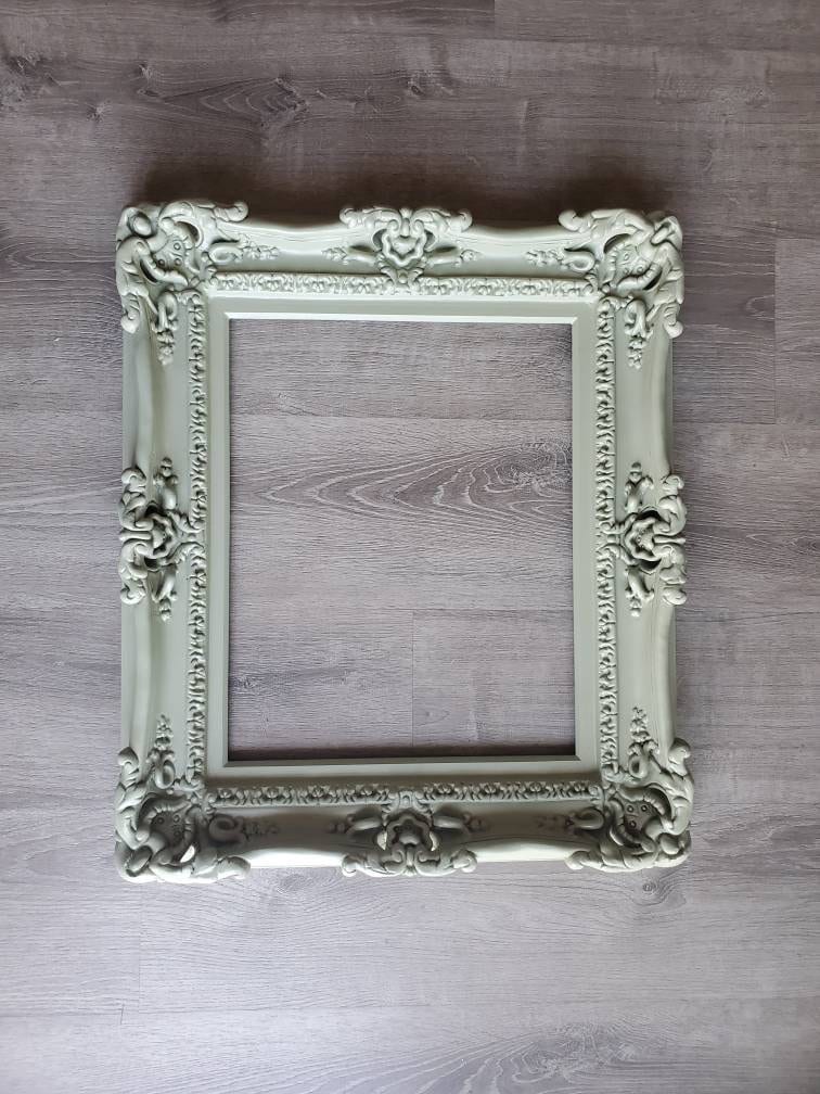 16x20 Green Picture Frame, Shabby Chic Photo Frame, Cottage Chic Style, Classic