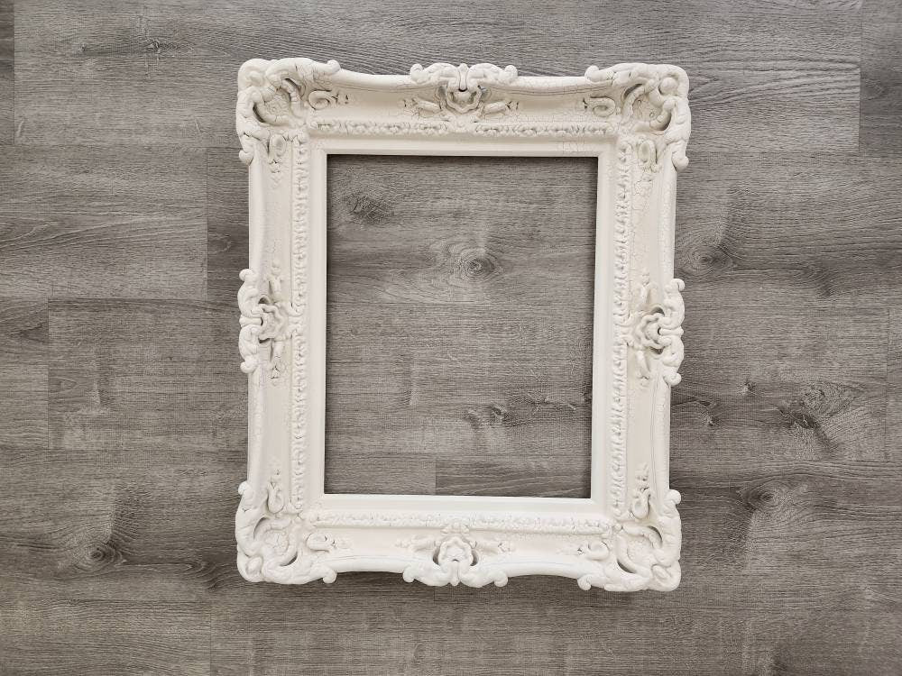 16x20 Vintage Cracked Ivory Picture Frame, Photography, Art Ideas, Love