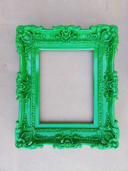 12x16 Ornate Frame, Bright Green Picture Frame, Kids Modern Frame, Original Frame