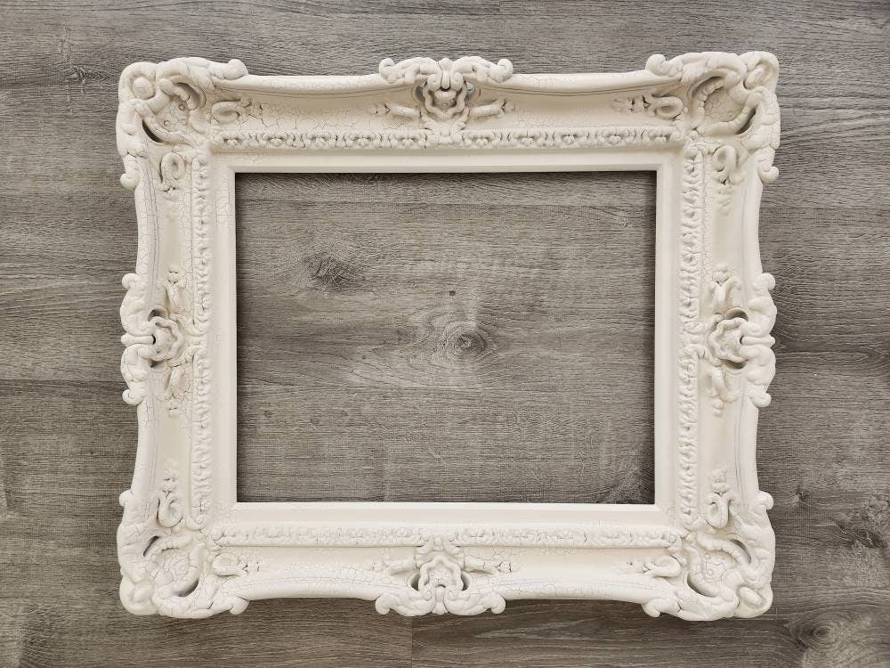 16x20 Vintage Cracked Ivory Picture Frame, Photography, Art Ideas, Love