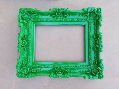 12x16 Ornate Frame, Bright Green Picture Frame, Kids Modern Frame, Original Frame