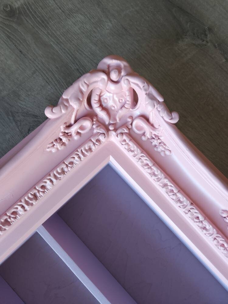 20x24 Pink Ornate Hanging Frame Display, Nail Polish Display, Oil Rack