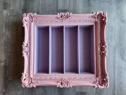 20x24 Pink Ornate Hanging Frame Display, Nail Polish Display, Oil Rack