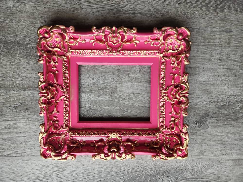8x10 Berry Pink Photo Frame, Fancy Picture Frame, Art Frame, Ornate Frame