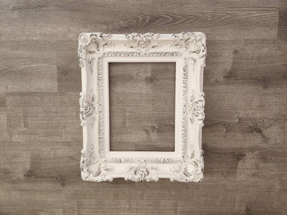 11x14 Vintage Picture Frame, Shabby White Stylish Fancy French Frame
