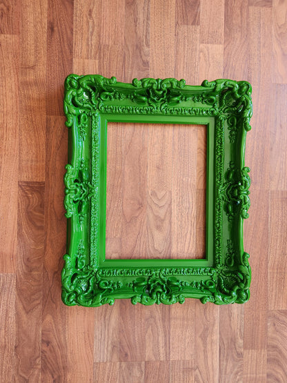 12x16 Ornate Green Picture Frame, Fancy Photo Frame, Kids Room, Photography, Poster