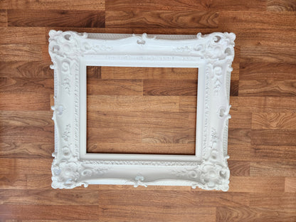 16x20 White Frame, Wedding Frame, Photo Baroque Frame, Ornate Picture Frame, Classic