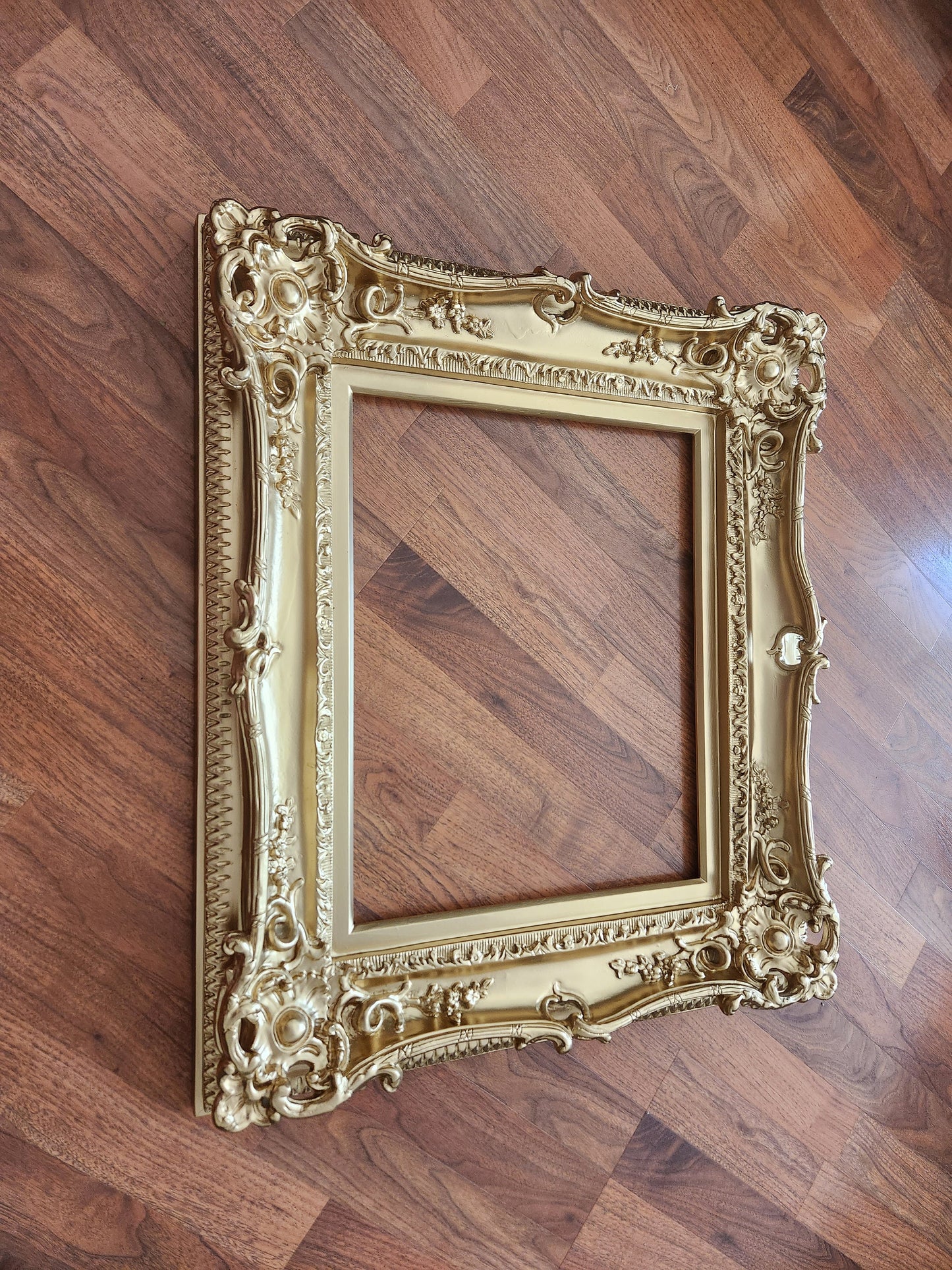 16x20 Gold Picture Frame, Ornate Photo Frame, Baroque Mid Century Frame