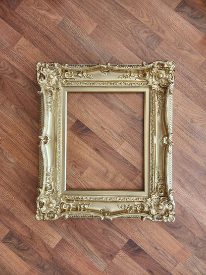 16x20 Gold Picture Frame, Ornate Photo Frame, Baroque Mid Century Frame