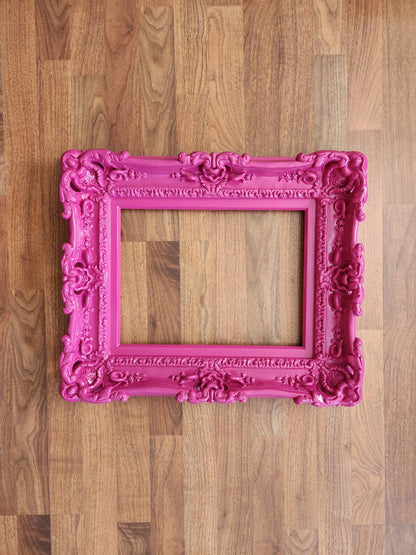 11x14 Hot Pink Picture Frame, Girl's Room, Artwork, Office Frame