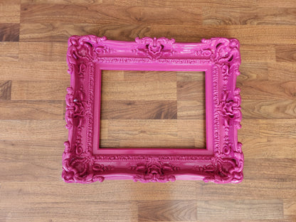 11x14 Hot Pink Picture Frame, Girl's Room, Artwork, Office Frame