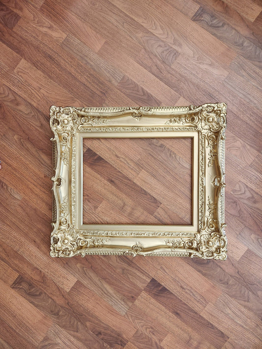 16x20 Gold Picture Frame, Ornate Photo Frame, Baroque Mid Century Frame