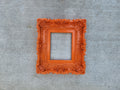 8x10 Orange picture frame, baroque kid's vibrant photo frame, artwork, fancy frame