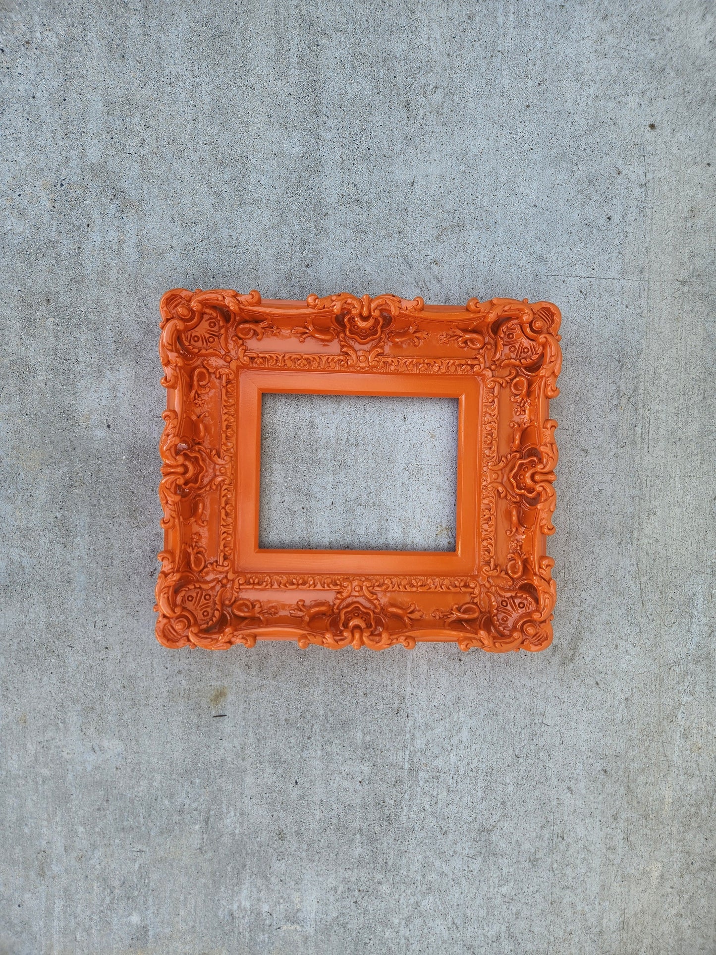 8.5x11 Orange picture frame, fancy photograph frame, children's frame, diploma, certificate