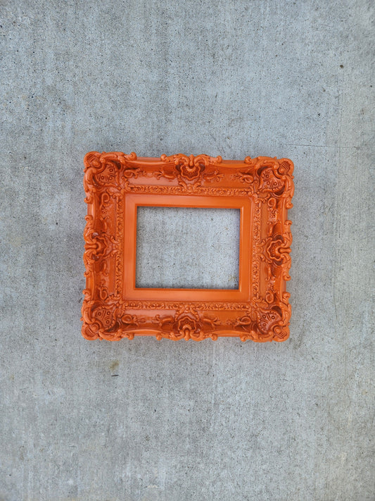 8.5x11 Orange picture frame, fancy photograph frame, children's frame, diploma, certificate