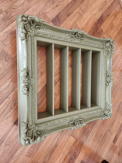 20x24 Sage Green Wall Frame Display, Nail Polish Display, Spice Rack,  Baroque Design