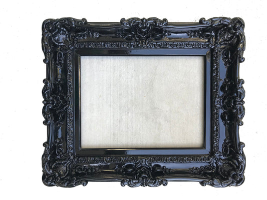 12x16 Black Frame, Artwork, Elegant Picture Frame, Baroque Ornate Fancy Frame