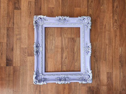 16x20 Lavender Picture Frame, Cottage Chic Frame, Traditional Baroque Photo Frame