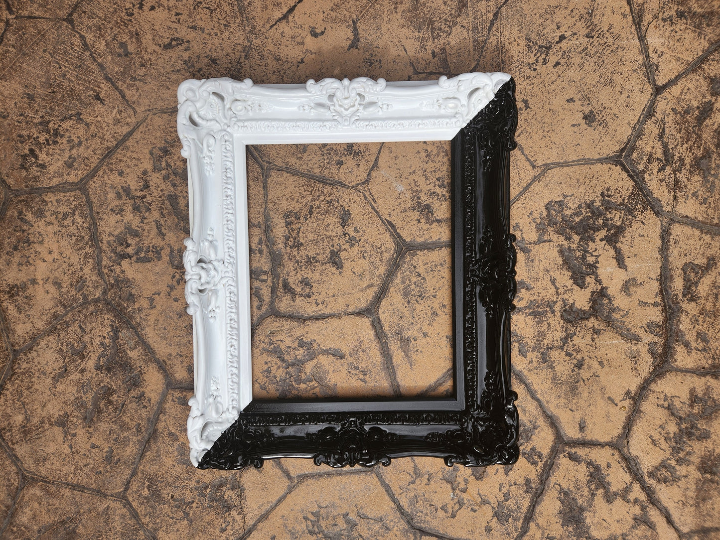 16x20 Bicolor Picture Frame, Elegant Gothic Photo Frame, Baroque French Frame