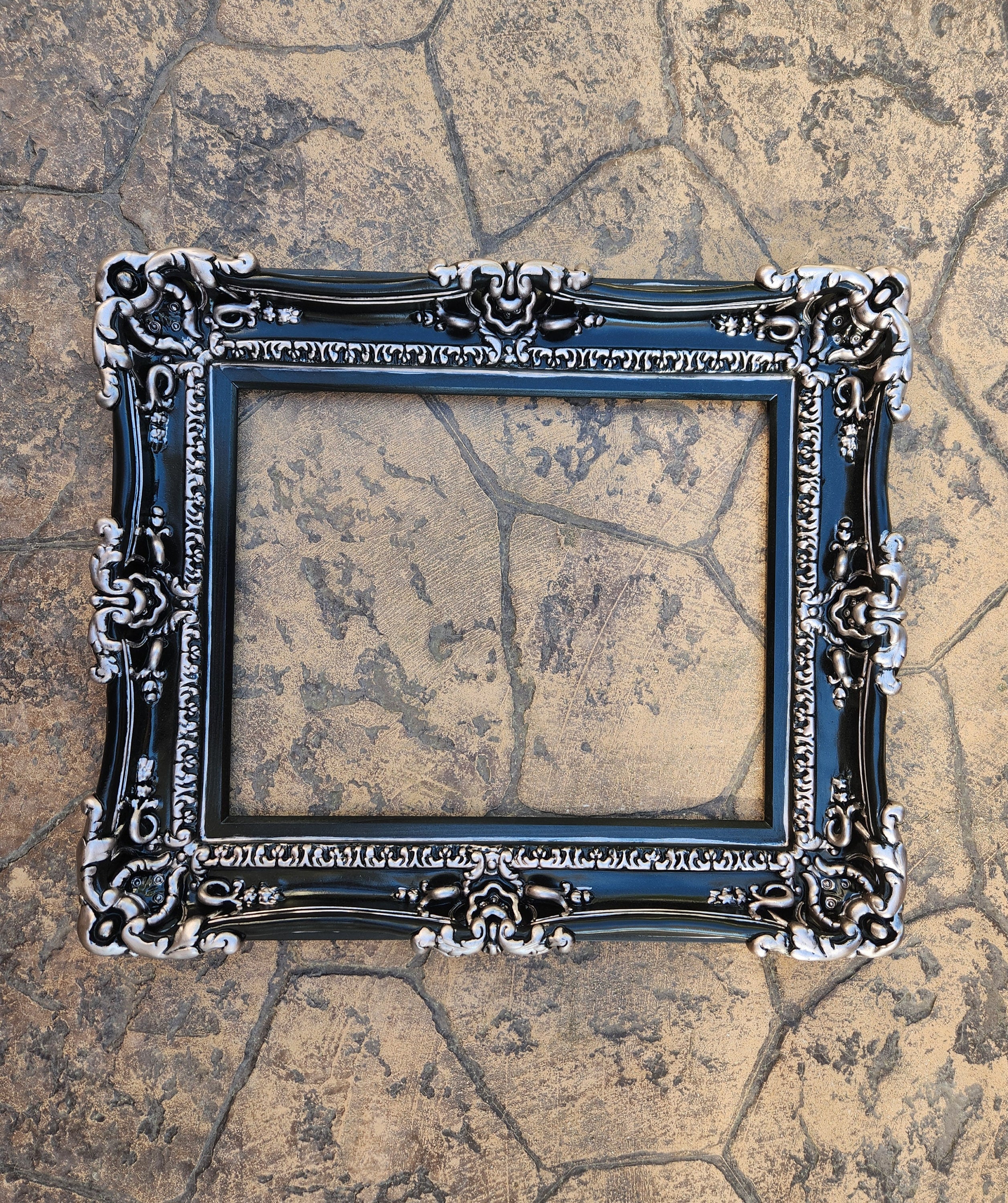 20x24  Black Picture Frame with Accents, Elegant Original Frame, Poster
