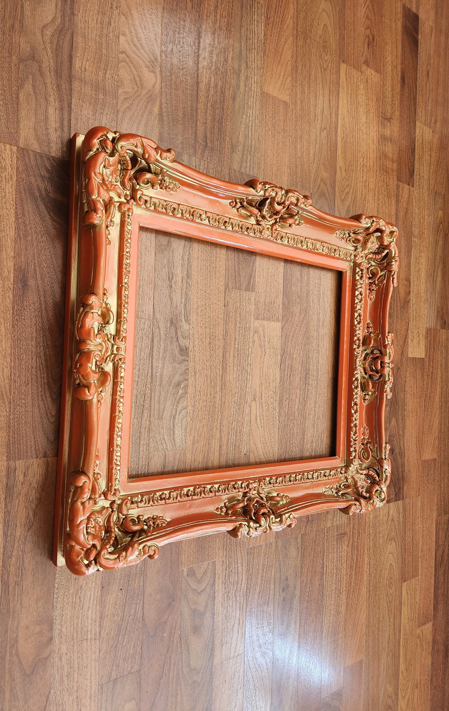 20x24 Orange Picture Frame, Large Style Of Wall Ornate Frames, Painting