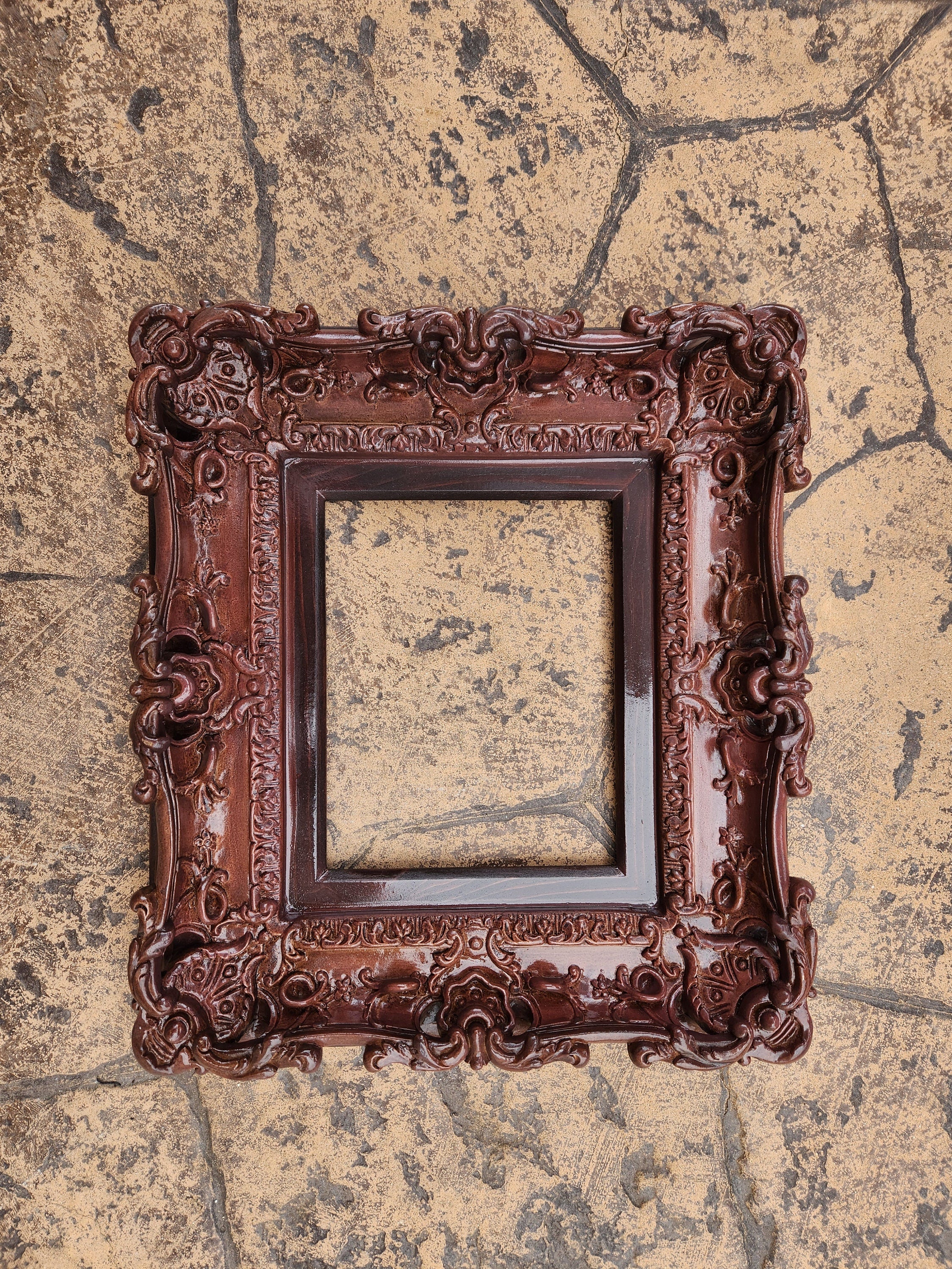 8x10 Original Baroque Fancy Picture Frame, Artwork Framed, Classic Photography Frame