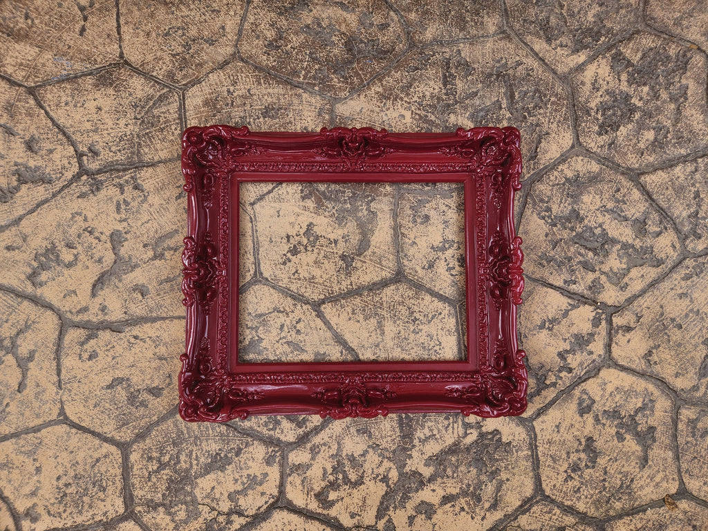 20x24 Burgundy Picture Frame, Colorful Fancy Colonial Frame