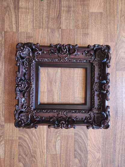 8.5x11 Classic Picture Frame, Fancy Photo Frame, Original Frame, Mahogany Diploma Frame