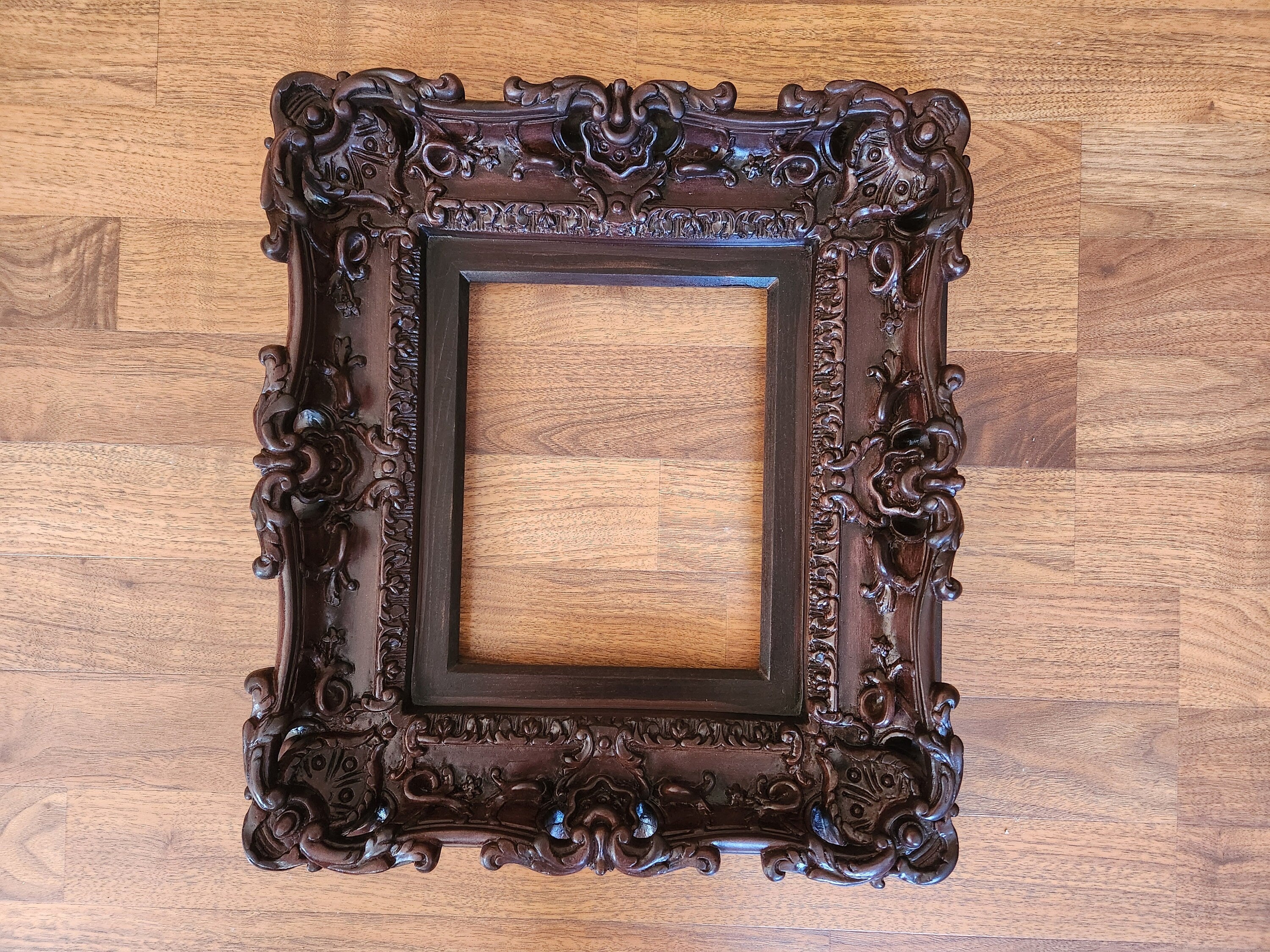 8.5x11 Classic Picture Frame, Fancy Photo Frame, Original Frame, Mahogany Diploma Frame