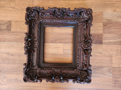 8.5x11 Classic Picture Frame, Fancy Photo Frame, Original Frame, Mahogany Diploma Frame