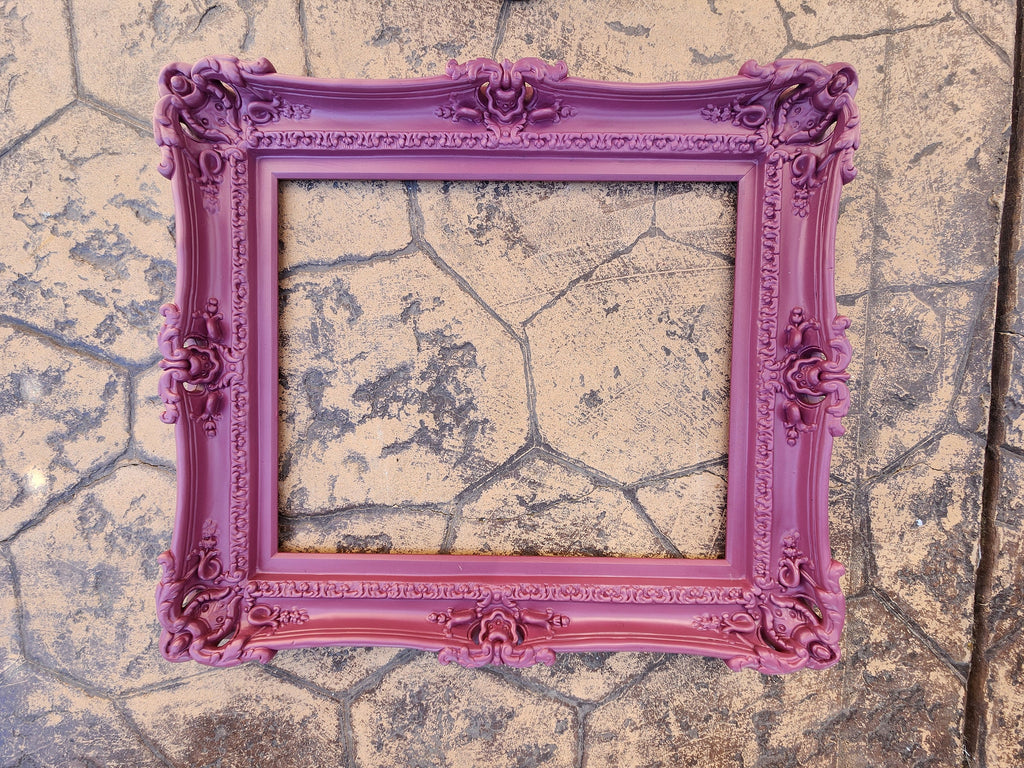 20x24 Plum Picture Frame, Colorful Baroque Artwork, Girl's Frame Ideas