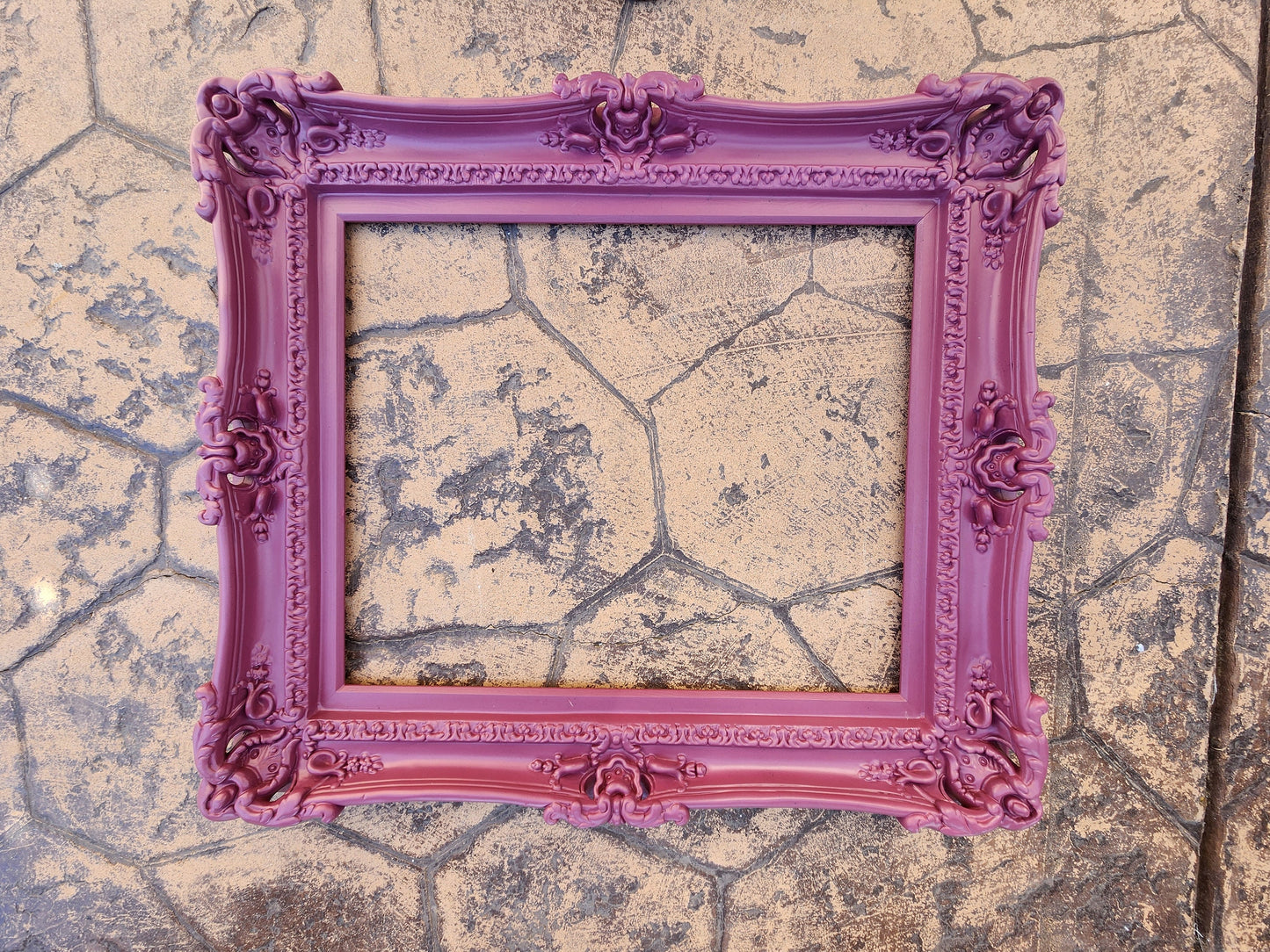 20x24 Plum Picture Frame, Colorful Baroque Artwork, Girl's Frame Ideas